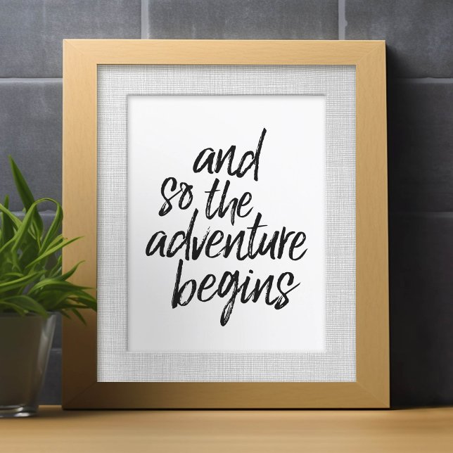 And So the Adventure Begins Holiday Card (Custom Frameable Art)