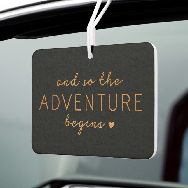 And So The Adventure Begins | Newly Weds Photo Car Air Freshener (Creator Uploaded)