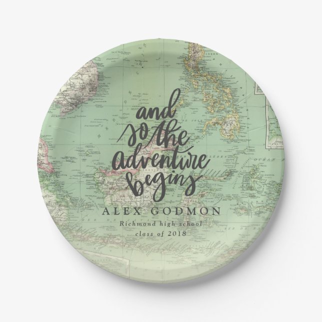 AND SO THE ADVENTURE BEGINS PAPER PLATE (Front)