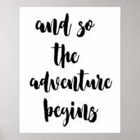 And So The Adventure Begins Poster