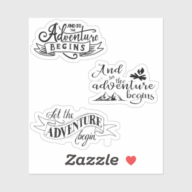 And So The Adventure Begins Stickers (Sheet)