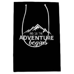 and so the adventures beigns medium gift bag