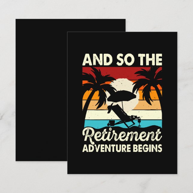 And So The Retirement Adventure Begins Enclosure Card (Front/Back)