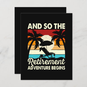 And So The Retirement Adventure Begins Enclosure Card