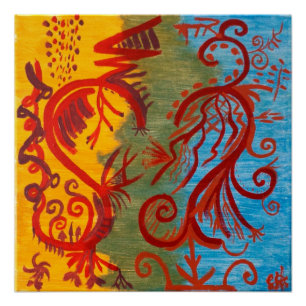 "And Sometimes We Don't Mesh" 20x20 Art Poster