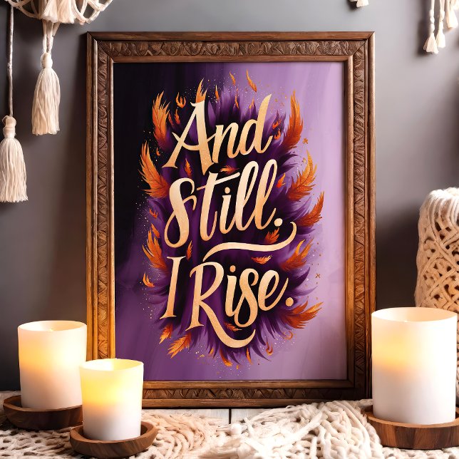And Still I Rise Inspirational Feather Wall Art (Creator Uploaded)