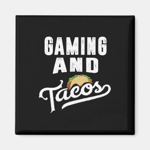 And Tacos Retro Video Game Player Taco Fan  Magnet