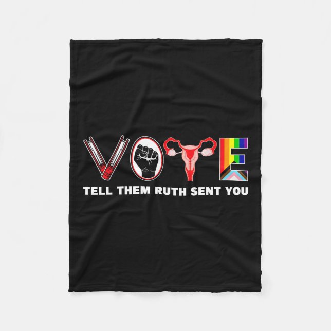 And Tell Them Like Ruth Sent You Feminist Women  Fleece Blanket (Front)