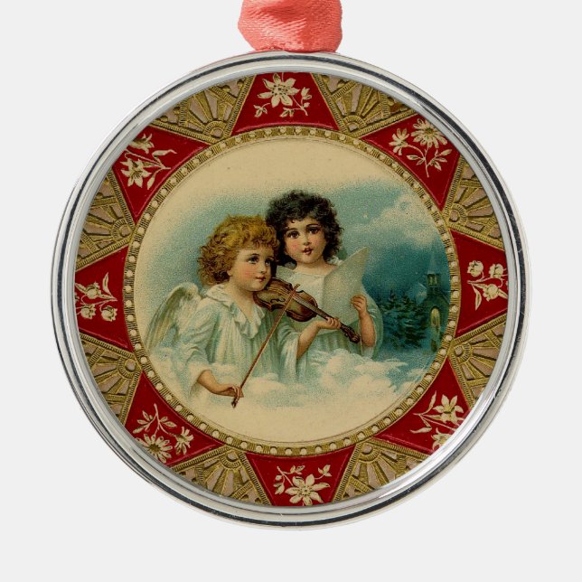 And the Angels Sing – Holiday Metal Tree Decoration (Front)