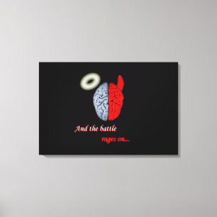 And the Battle Rages On (Good vs Evil) Canvas Print