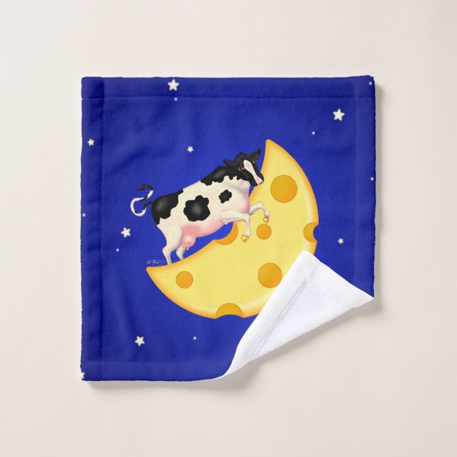 And the Cow Jumped Over the Cheese Moon Wash Cloth (Wash Cloth)