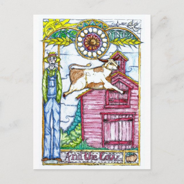 And The Cow Postcard (Front)