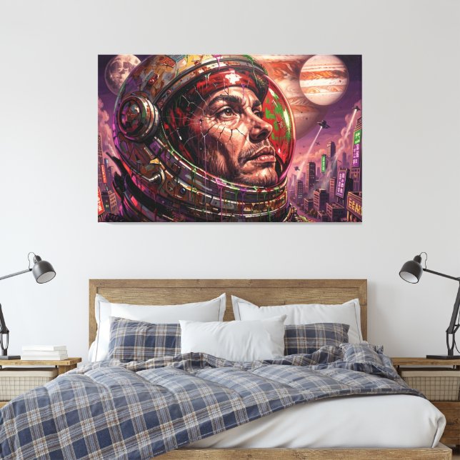 AND THE FUTURE TURNED DARK 9 CANVAS PRINT (Insitu(Bedroom))