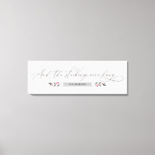 And The Stockings Were Hung Personalised Christmas Canvas Print