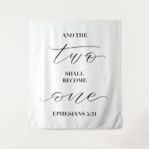 and the two shall become one — wedding