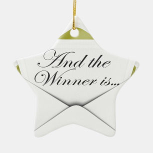 And the winner is envelope ceramic tree decoration