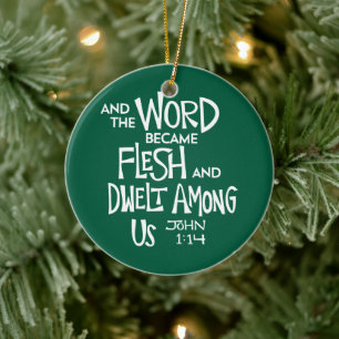 And the Word became Flesh 2 Ceramic Tree Decoration
