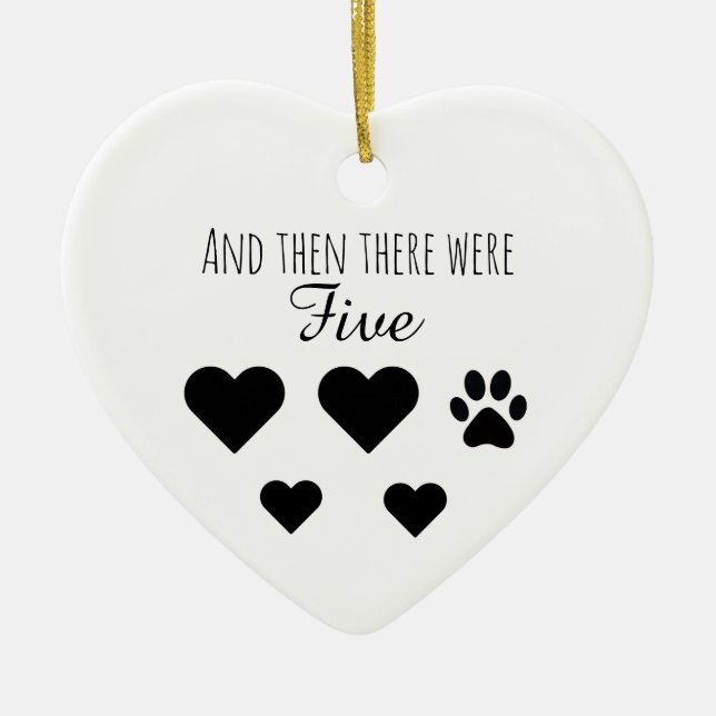 And then there were Five Ceramic Tree Decoration (Front)