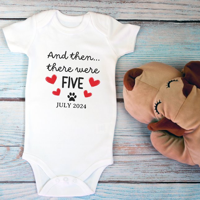 And Then There Were Five Cute Baby Bodysuit (And then...there were five)