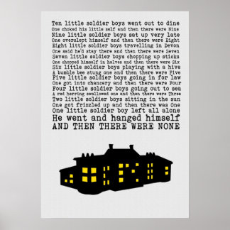 And Then There Were None Paper Effect Poster