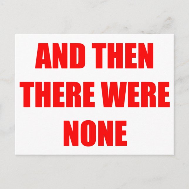 And Then There Were None Postcard (Front)