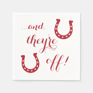 And They're Off Derby Napkin