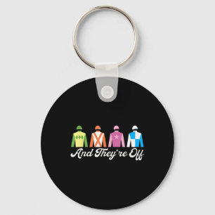 And Theyre Off Horse Racing Derby Day Key Ring