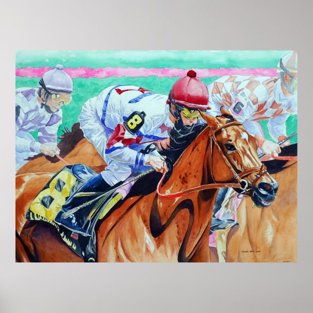 And They're Off, Horse Racing Poster (Front)