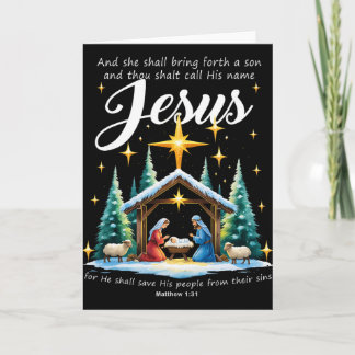 And Thou Shalt Call His Name Jesus Nativity Christ Card