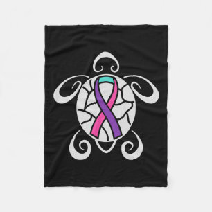 And Thyroid Cancer Ribbon Fleece Blanket