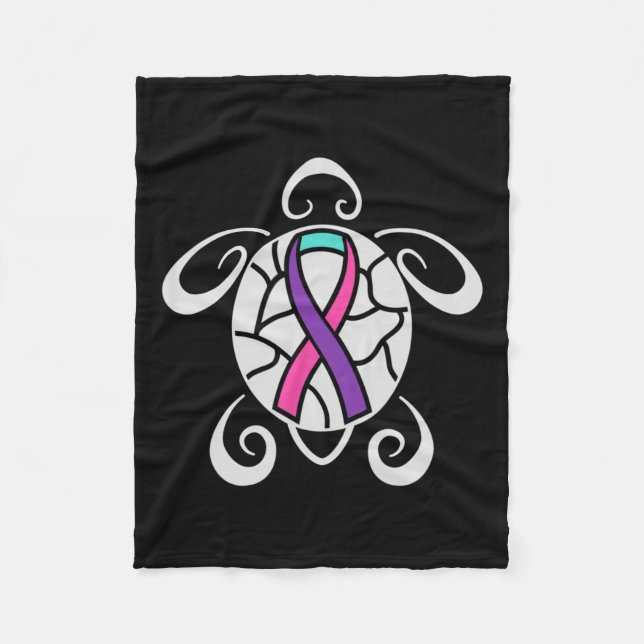 And Thyroid Cancer Ribbon  Fleece Blanket (Front)