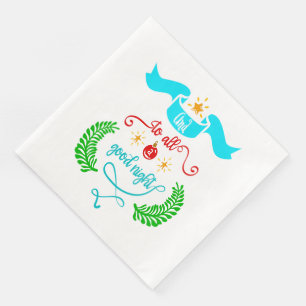 And To All A Good Night Christmas, Typography, ZSG Napkin