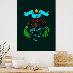 And To All A Good Night Christmas, Typography, ZSG Poster