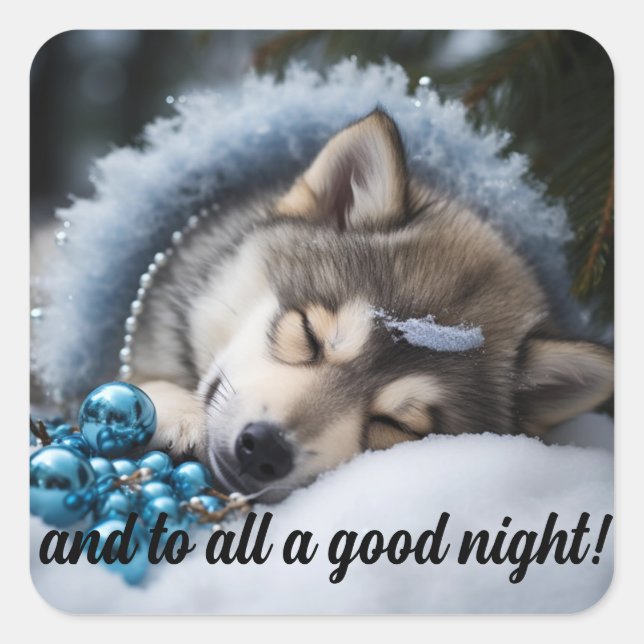 And to all a good night  square sticker (Front)