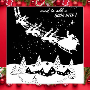 And to All a Good Night Vintage Christmas Santa Rubber Stamp