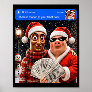 And Tung Tung Sahur Front Door Motion Chirstmas Poster