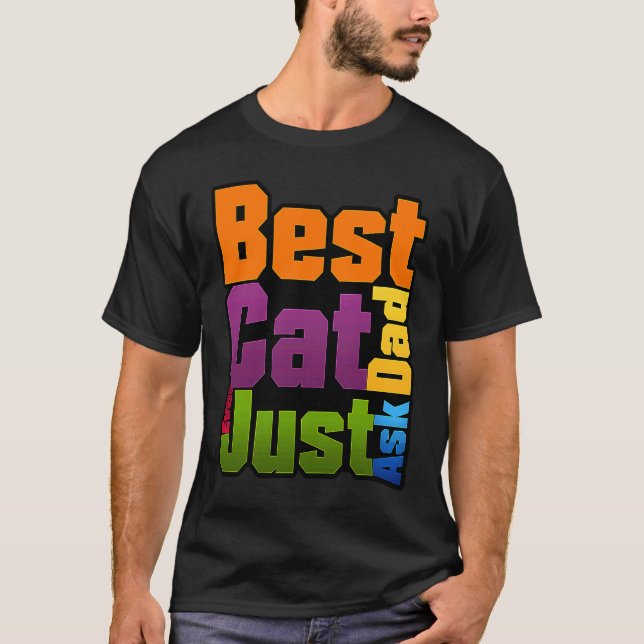 and Unique Best Cat Dad T-Shirt (Front)