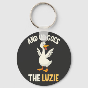 And up Goes The Luzie Funny Goose Lovers Key Ring