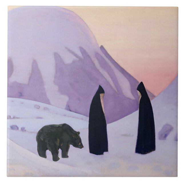 “And We Do Not Fear” by Nicholas Roerich Tile (Front)