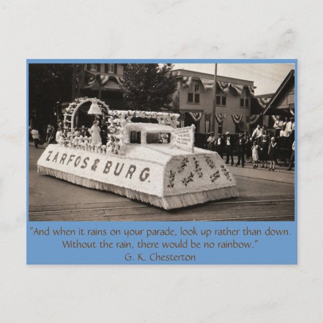 And when it rains on your parade... postcard (Front)