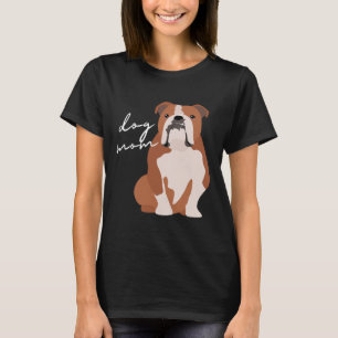 And White English Bulldog Dog Mum Woman T-Shirt