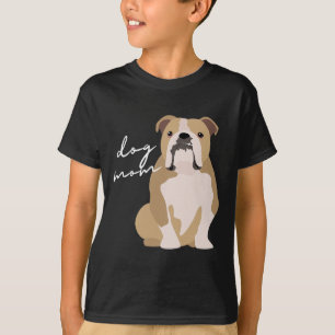 And White English Bulldog Dog Mum Woman T-Shirt