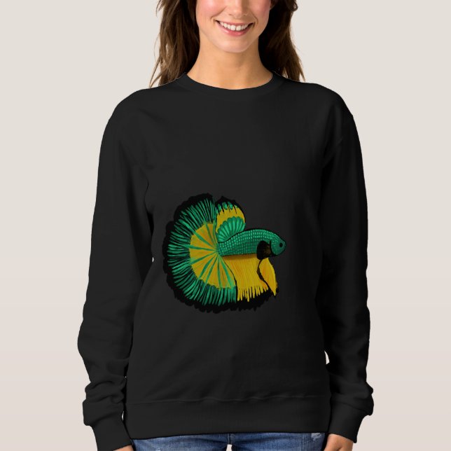 And Yellow Betta Fish Sweatshirt (Front)