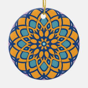 andalous floral mosaic ceramic tree decoration