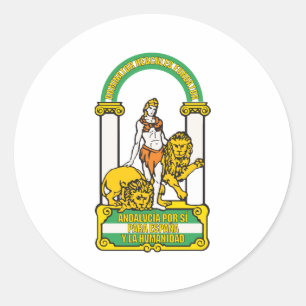 Andalucia Coat Of Arms Classic Round Sticker
