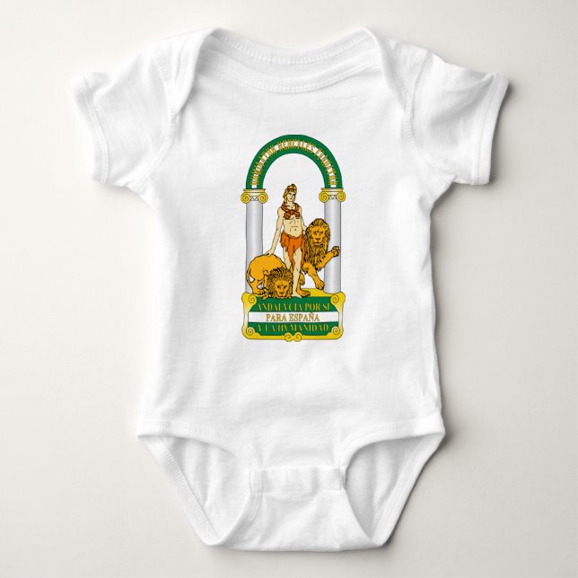 Andalucia (Spain) Coat of Arms Baby Bodysuit (Front)