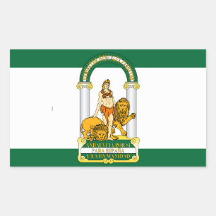 Andalucia (Spain) Flag Rectangular Sticker