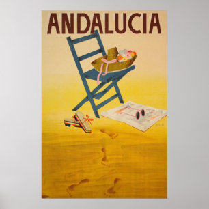 Andalucia, Spain Vintage Travel Poster