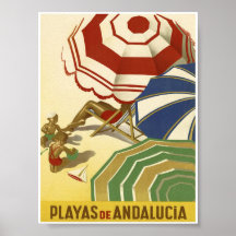 Andalucia Spain Vintage Travel Poster