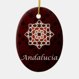 Andalusia art of tile and Moroccan ceramics in Ceramic Tree Decoration